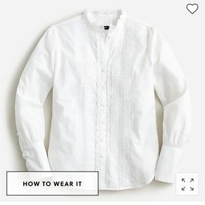 J. Crew lace-front button-up shirt